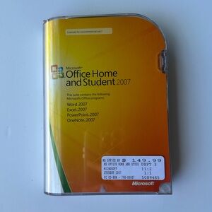 Sealed Microsoft Office Home and Student 2007 CD-ROM with Word Excel PowerPoint